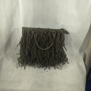 Pregio Women's Leather Fringe Purse 16 X 13 X 4
